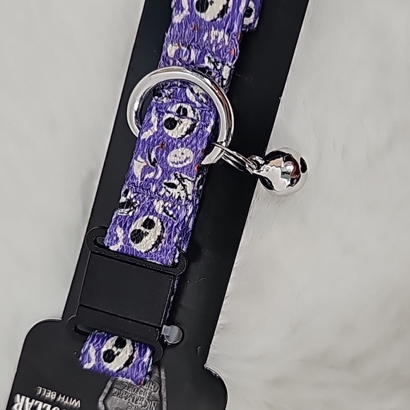 Disney The Nightmare Before Christmas Purple Jack Cat Collar w/Bell Large 8-12" - Picture 3 of 4